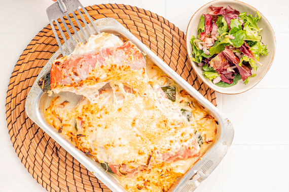 Gratin de courgettes au jambon